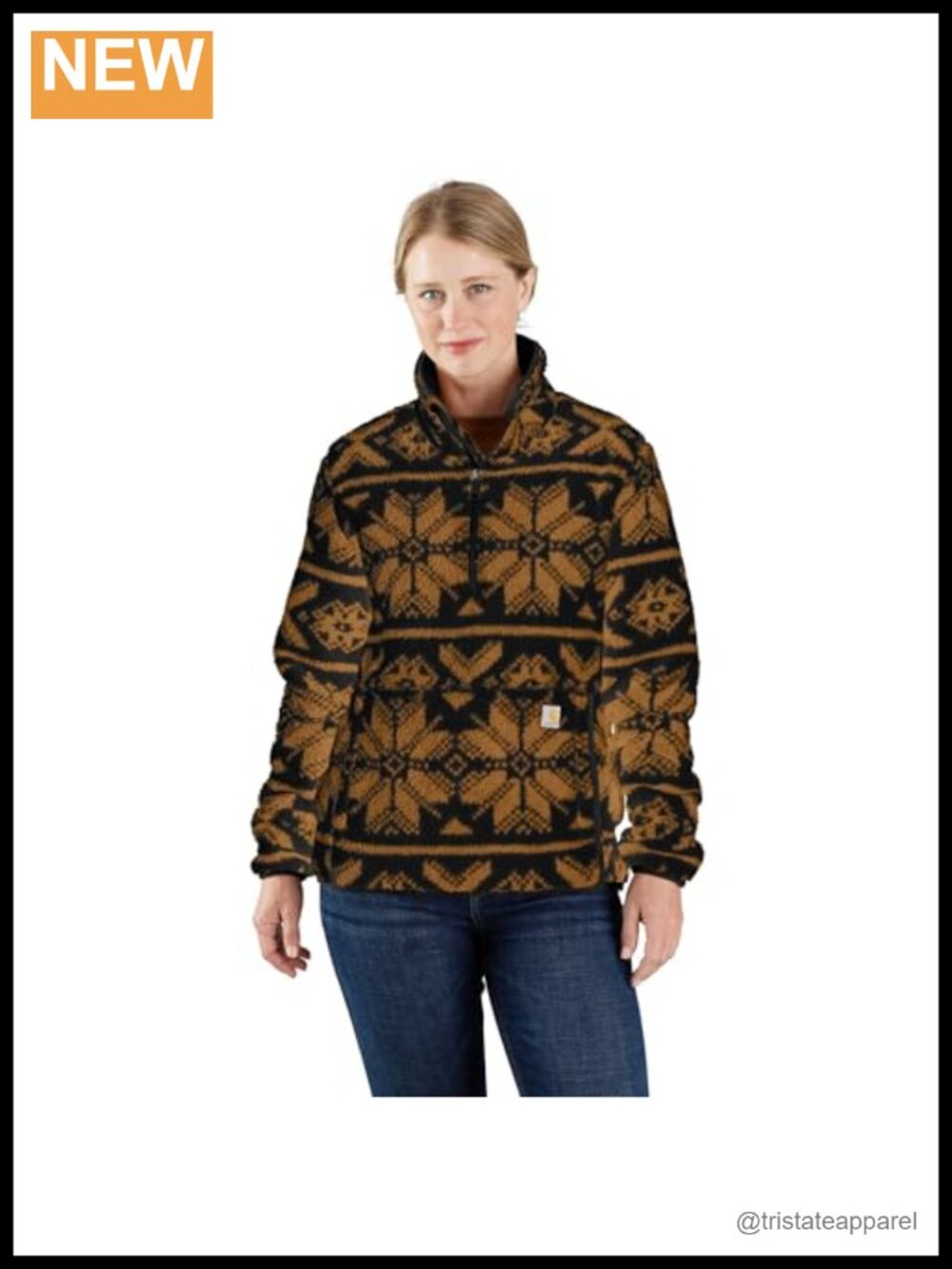 Carhartt Loose Fit Fleece Pullover Crew Neck Fair Isle